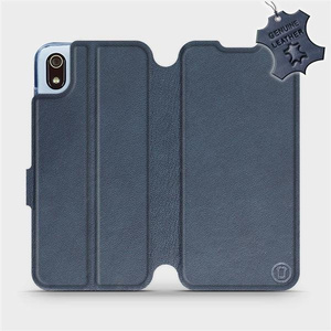 Phone Case Xiaomi Redmi 7A - Design Blue Leather
