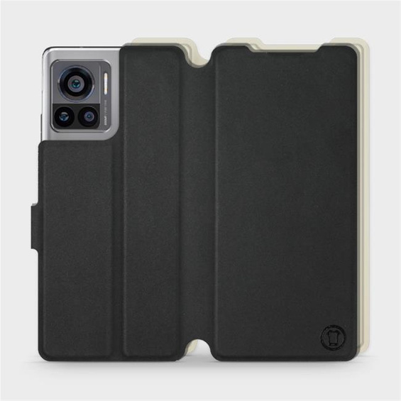 Hülle für Motorola Edge 30 Ultra - Farbe Schwarz mit Platin