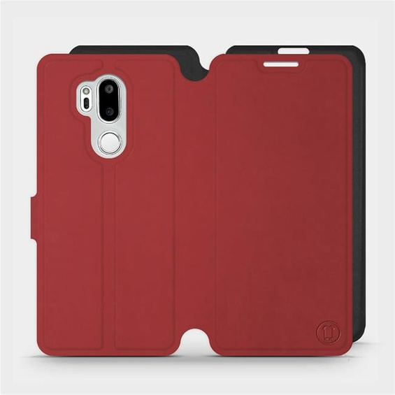 Phone Case LG G7 ThinQ - Design Dark Red with Black