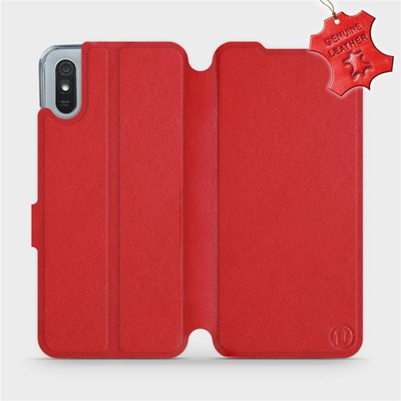 Phone Case Xiaomi Redmi 9A - Design Red Leather