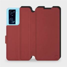 Phone Case OPPO A57s - Design Dark Red with Black