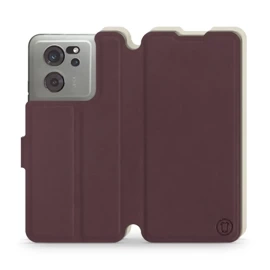 Phone Case Xiaomi 13T Pro - Design Burgundy with Platinum