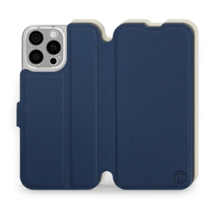 Hülle für Apple iPhone 16 Pro Max - Farbe Marineblau mit Platin