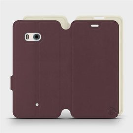 Phone Case HTC U11 - Design Burgundy with Platinum