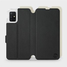 Etui Soft Touch do Samsung Galaxy A51 5G - wzór Satynowa czerń z platyną