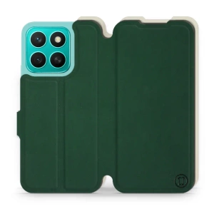 Etui Soft Touch do Huawei Honor X8c - wzór Miejska zieleń z platyną