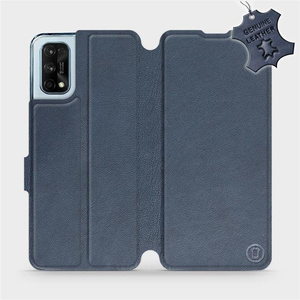 Phone Case Realme 7 Pro - Design Blue Leather