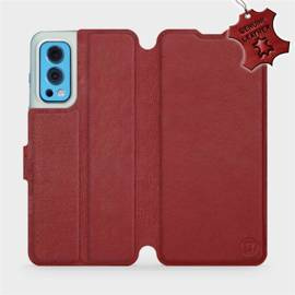 Phone Case OnePlus Nord 2 5G - Design Dark Red Leather