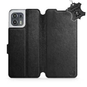 Phone Case Motorola Edge 20 Lite - Design Black Leather