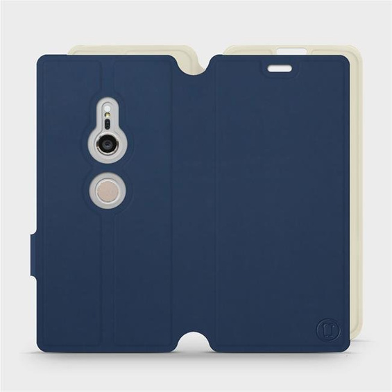Phone Case Sony Xperia XZ2 - Design Navy with Platinum