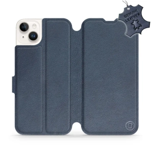 Phone Case Apple iPhone 14 Plus - Design Blue Leather