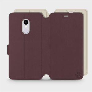 Phone Case Xiaomi Redmi Note 4X - Design Burgundy with Platinum