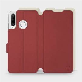 Phone Case Huawei P30 Lite - Design Dark Red with Platinum