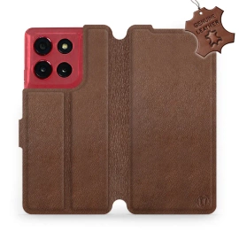 Phone Case Motorola Moto G86 Power 5G - Design Brown Leather