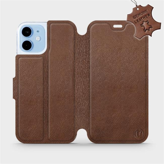 Phone Case Apple iPhone 12 mini - Design Brown Leather