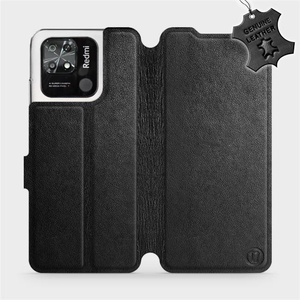 Phone Case Xiaomi Redmi 10C - Design Black Leather