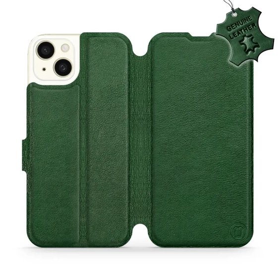 Hülle für Apple iPhone 15 Plus - Farbe Green Leather