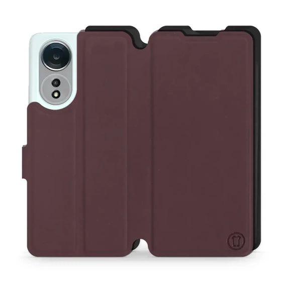 Phone Case OPPO A58 - Design Burgundy with Black