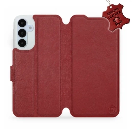 Phone Case Samsung Galaxy A25 5G - Design Dark Red Leather