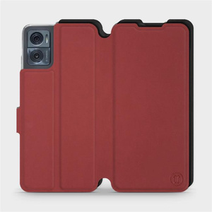 Phone Case Motorola Moto E22i - Design Dark Red with Black