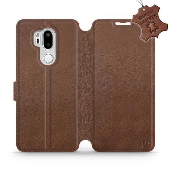 Phone Case LG G7 ThinQ - Design Brown Leather