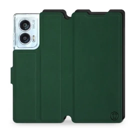 Etui Soft Touch do Motorola Edge 50 Fusion - wzór Miejska zieleń z czernią