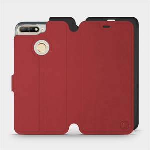 Phone Case Huawei Honor 7A - Design Dark Red with Black