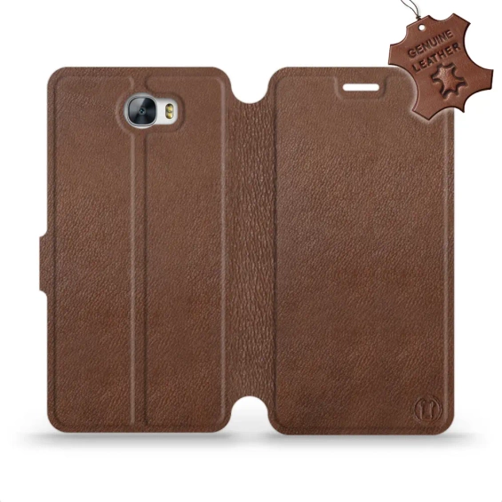 Phone Case Huawei Y6 II Compact - Design Brown Leather