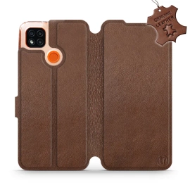 Hülle für Xiaomi Redmi 9C - Farbe Brown Leather