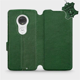 Phone Case Motorola Moto G7 - Design Green Leather