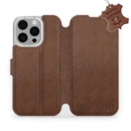 Phone Case Apple iPhone 16 Pro - Design Brown Leather