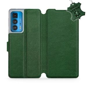 Phone Case Motorola Edge 20 Pro - Design Green Leather