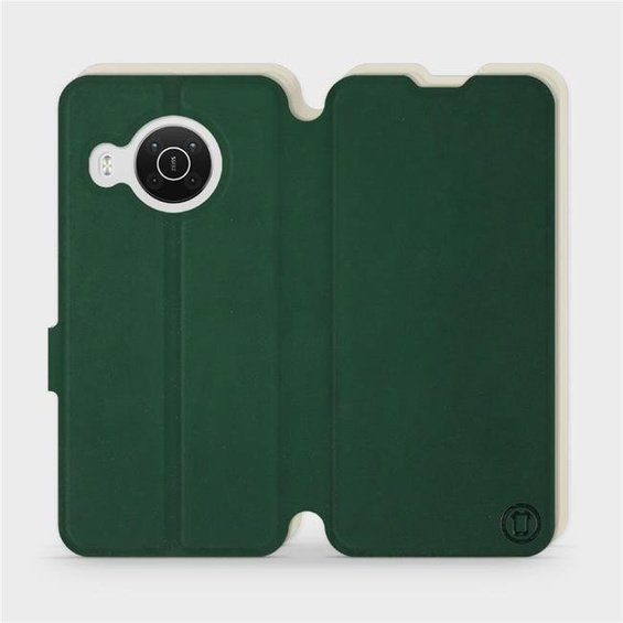 Etui Soft Touch do Nokia X10 - wzór Miejska zieleń z platyną