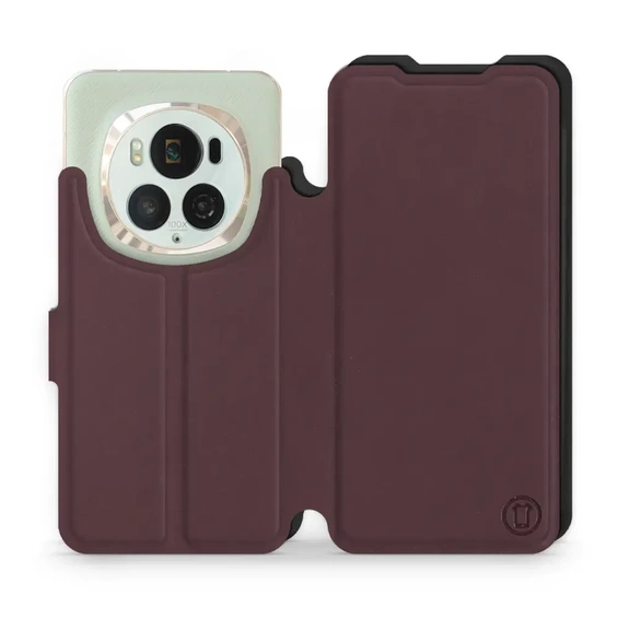 Etui Soft Touch do Huawei Honor Magic6 Pro - wzór Matowy burgund z czernią