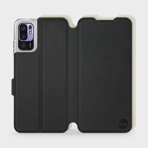 Etui Soft Touch do Xiaomi Redmi Note 10 5G - wzór Satynowa czerń z platyną