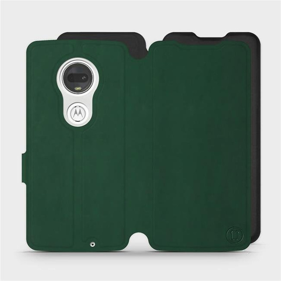 Etui Soft Touch do Motorola Moto G7 - wzór Miejska zieleń z czernią