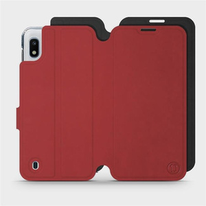 Phone Case Samsung Galaxy A10 - Design Dark Red with Black