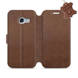 Leder Hülle für Samsung A3 2017 - Farbe Brown Leather