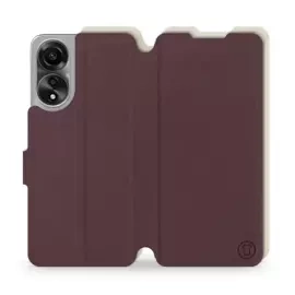 Phone Case OPPO A78 5G - Design Burgundy with Platinum