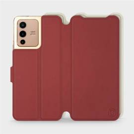 Phone Case Vivo V23 5G - Design Dark Red with Platinum