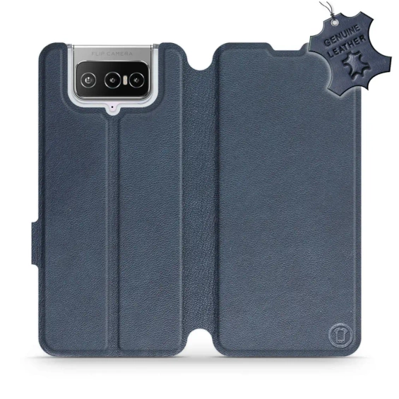 Phone Case Asus Zenfone 7 ZS670KS - Design Blue Leather