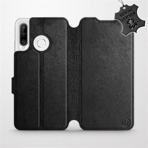 Phone Case Huawei P30 Lite - Design Black Leather