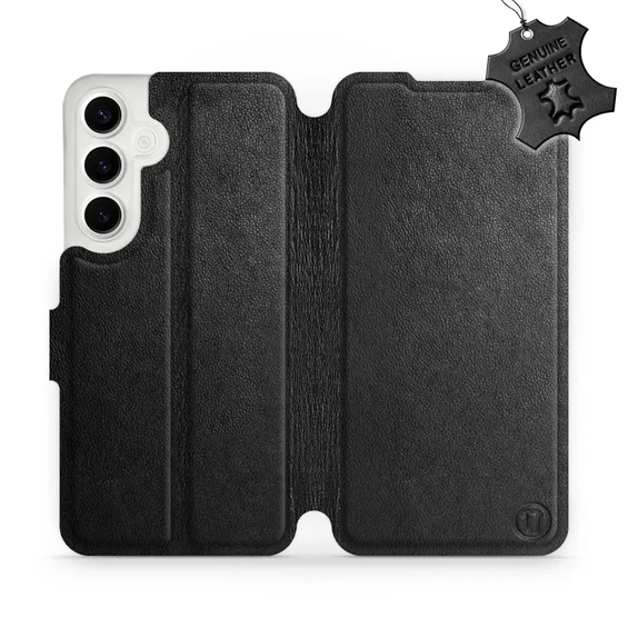 Phone Case Samsung Galaxy S24 Plus - Design Black Leather