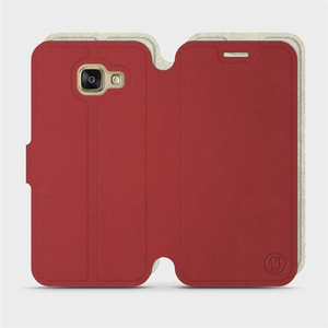 Phone Case Samsung Galaxy A3 2016 - Design Dark Red with Platinum