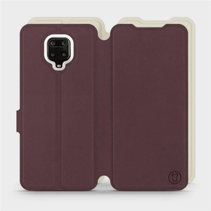 Phone Case Xiaomi Redmi Note 9 Pro - Design Burgundy with Platinum