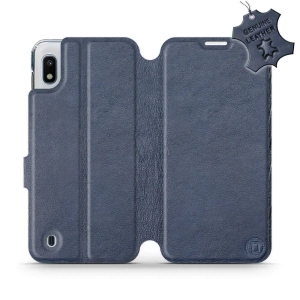 Phone Case Samsung Galaxy A10 - Design Blue Leather