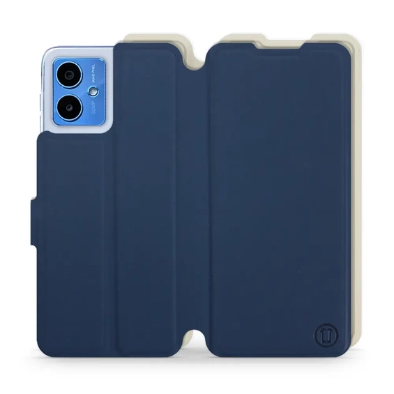 Phone Case Motorola Moto G14 - Design Navy with Platinum