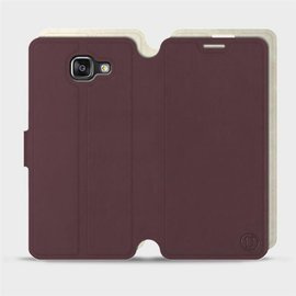 Etui Soft Touch do Samsung Galaxy A5 2016 - wzór Matowy burgund z platyną