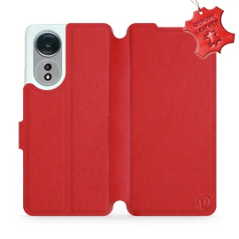 Phone Case OPPO A58 - Design Red Leather