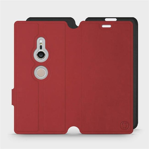 Phone Case Sony Xperia XZ2 - Design Dark Red with Black